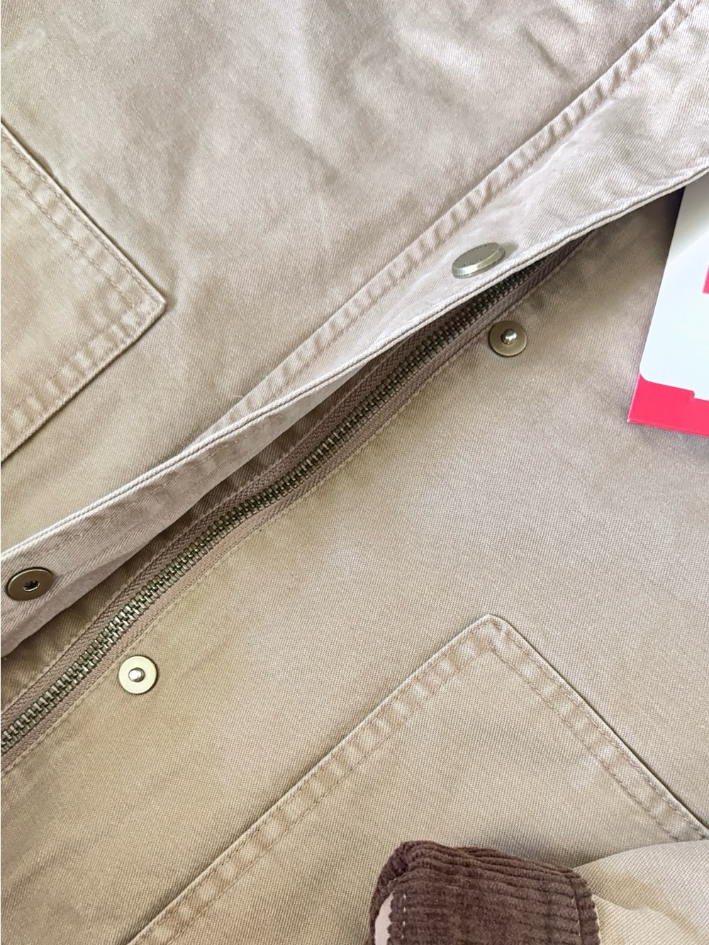 Hunter Khaki Utility Jacket | Brown Corduroy Collar | NWT - Picture 5 of 6